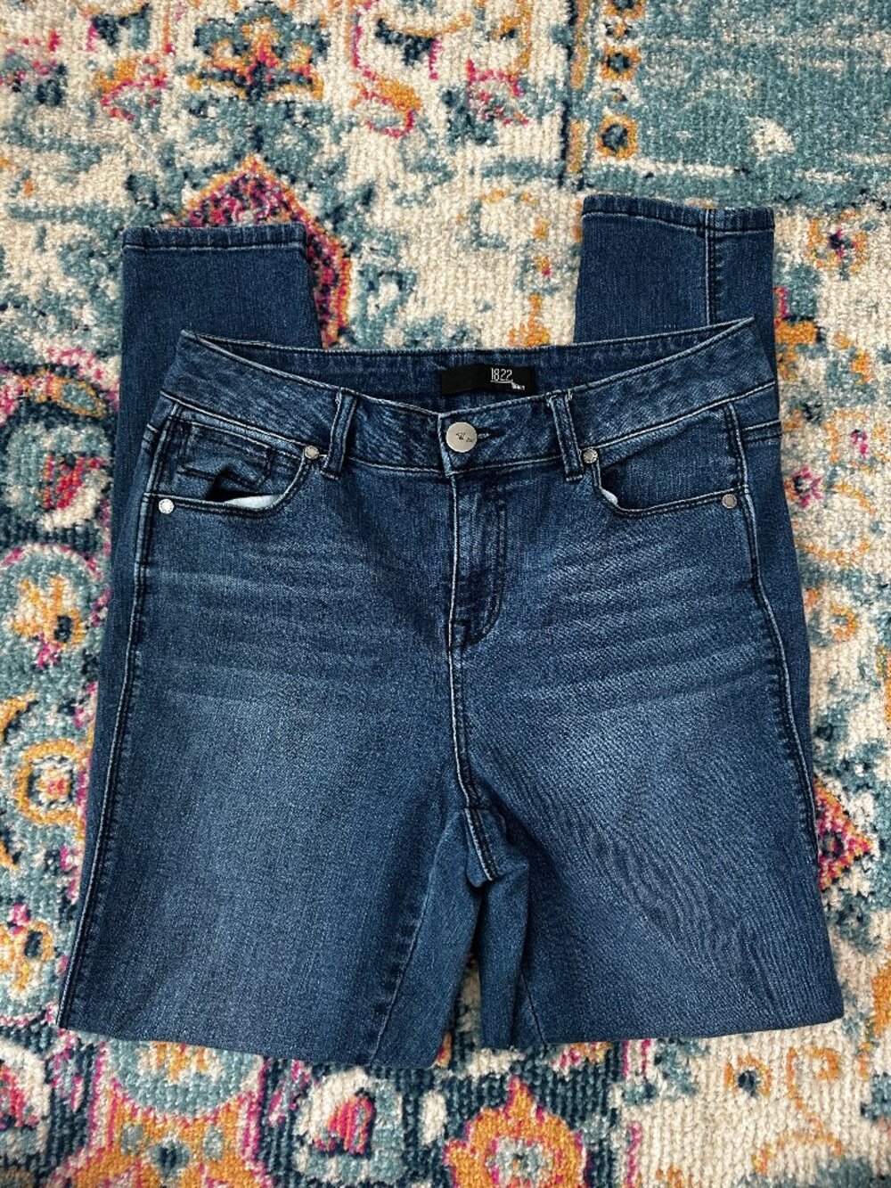 1822 Denim Skinny Jeans Size 29 Medium Wash Blue Stretch